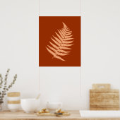 Herbst-Fern-Blätter Poster (Küche)