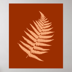 Herbst-Fern-Blätter Poster