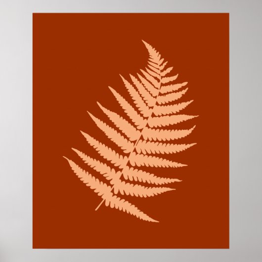 Herbst-Fern-Blätter Poster (Vorne)