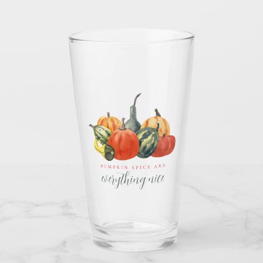 Herbst Fete Herbst Party Bunte Pumpkins Bier Glas (Vorderseite)