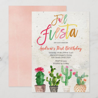 Herbst Fiesta Einladung zum ersten Geburtstag