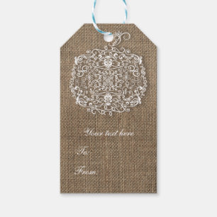 Herbst-Filigran-Kürbis und Jute-Anhänger Geschenkanhänger