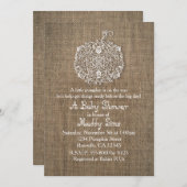 Herbst Filigree Pumpkin & Burlap Einladungen (Vorne/Hinten)