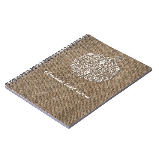 Herbst Filigree Pumpkin & Burlap Notebook Notizblock (Linke Seite)
