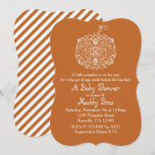 Herbst Filigree Pumpkin Elegante Einladungen (Vorne/Hinten)