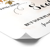Herbst finden Sie Ihr Sitzhochzeitzeichen Poster (Ecke)