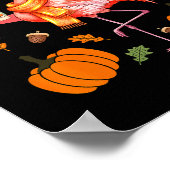 Herbst Flamingo Pumpkin Spice Latte Herbstlaub Th Poster (Ecke)
