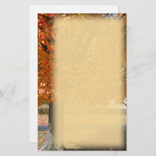 Herbst-Flamme Briefpapier (Vorne/Hinten)