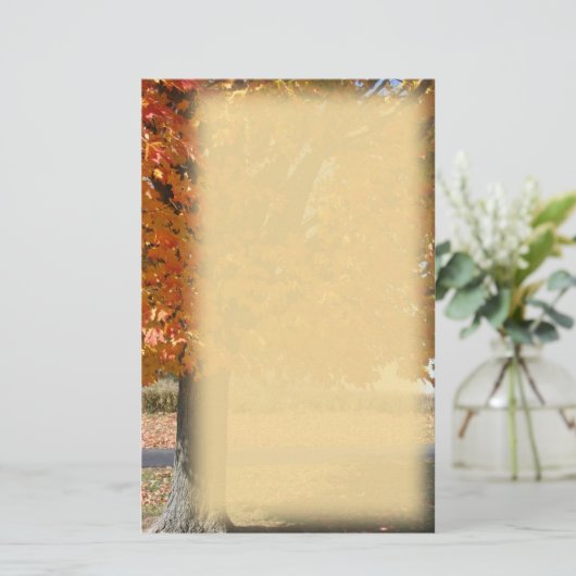 Herbst-Flamme Briefpapier (Stehend Vorderseite)