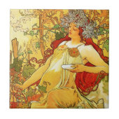 Herbst-Fliese Alphonse Mucha Fliese (Vorderseite)