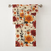 Herbst Floral Chrysanthemen Badhandtuch Set (Insitu)