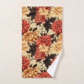 Herbst Floral Chrysanthemen Badhandtuch Set (Handtuch)