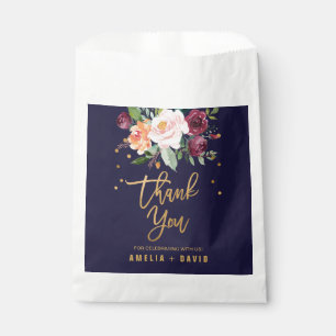 Herbst floral Danke Hochzeit Geschenktütchen