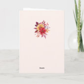 Herbst floral Personalisiert Geburtstag Karte (Rückseite)
