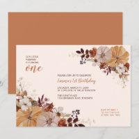 Herbst Floral & Pumpkin 1. Geburtstag Party