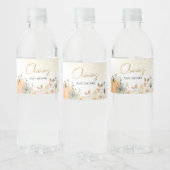 Herbst Floral Pumpkin Baby Dusche Wasserflaschenetikett (Flaschen)
