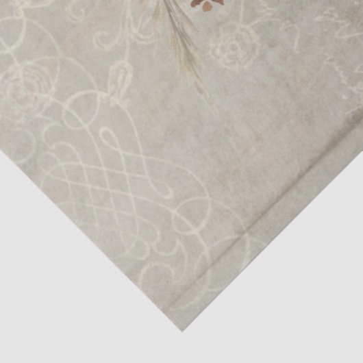 Herbst floraler Fall dank Grau Decoupage Seidenpapier (Ausschnitt)