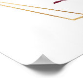 Herbst floraler Pumpkin Hochzeit Begrüßungszeichen Poster (Ecke)