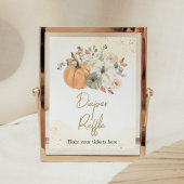Herbst floraler Pumpkin Windel-Windeln Poster
