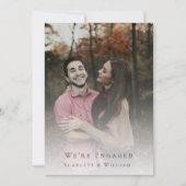 Herbst florales Burgund Einfaches Foto Wir sind Ve Einladung (Vorderseite)