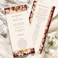Herbst florales Burgundy Cream Simple Wedding