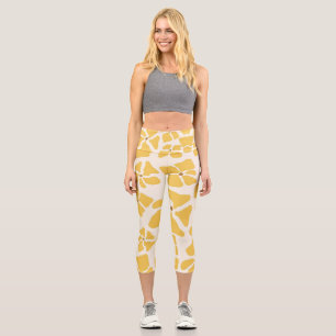 Herbst florales Hochwaisted Capris