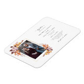 Herbst florales Hochzeitskript-Foto Magnet (Linke Seite)