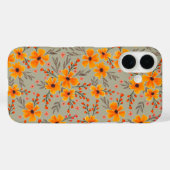 Herbst florales Muster Sage Green Case-Mate iPhone Hülle (Rückseite (Horizontal))