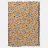 Herbst florales Muster Sage Green Decke (Vorderseite Vertikal)