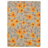 Herbst florales Muster Sage Green Klemmbrett (Rückseite)