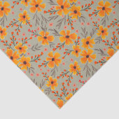 Herbst florales Muster Sage Green Seidenpapier (Detail)