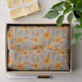 Herbst florales Muster Sage Green Seidenpapier (Geschenk)