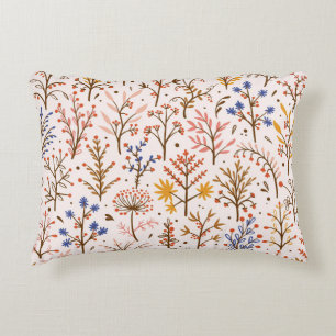 Herbst florales nahtloses Muster. Doodle-Pflanze,  Dekokissen