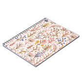 Herbst florales nahtloses Muster. Doodle-Pflanze,  Notizblock (Linke Seite)