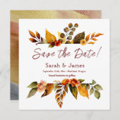 Herbst Florals Ankündigung Datum freihalten (Vorne/Hinten)