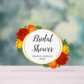 Herbst-Florals-Brautparty Acrylschild (Neutral)