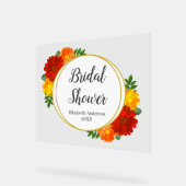 Herbst-Florals-Brautparty Acrylschild (Winkel)