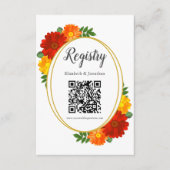 Herbst-Florals-Brautparty Begleitkarte (Vorderseite)