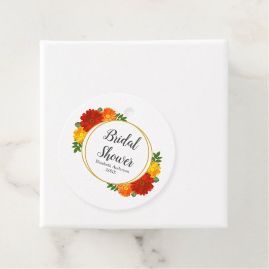 Herbst-Florals-Brautparty Geschenkanhänger (Beispiel)