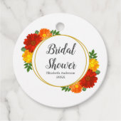 Herbst-Florals-Brautparty Geschenkanhänger (Vorderseite)