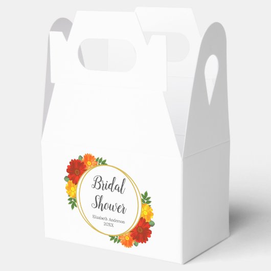 Herbst-Florals-Brautparty Geschenkschachtel (Geöffnet)