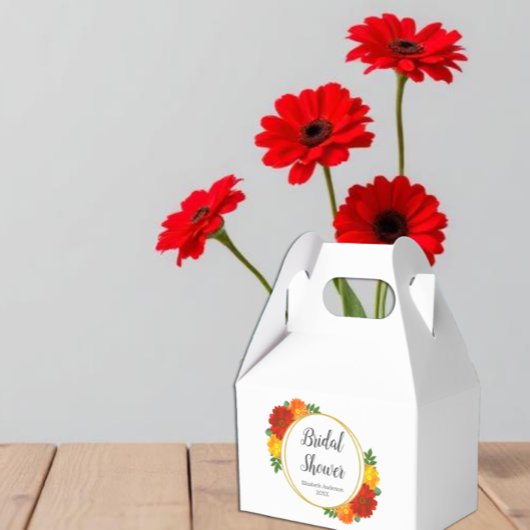 Herbst-Florals-Brautparty Geschenkschachtel