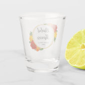 Herbst-Florals-Brautparty Schnapsglas (Rückseite)