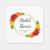 Herbst-Florals-Brautparty Serviette (Vorderseite)