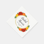 Herbst-Florals-Brautparty Serviette (Ecke)