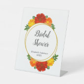 Herbst-Florals-Brautparty Sockelschild (Vorderseite)