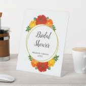 Herbst-Florals-Brautparty Sockelschild (In SItu)