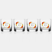 Herbst-Florals-Brautparty Whiskyglas (Vorderseite)