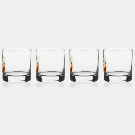 Herbst-Florals-Brautparty Whiskyglas (Links)