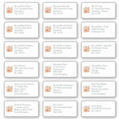 Herbst Florals Name des Empfängers Aufkleber (Vorderseite)